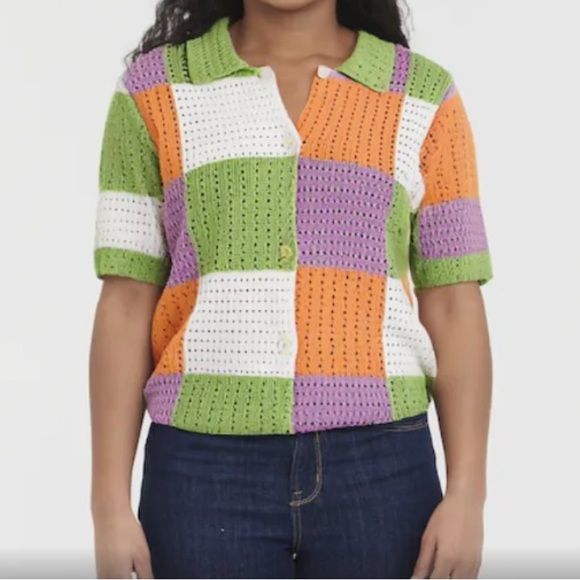 Vans Checker Short Sleeve Sweater XL - Picture 2 of 5